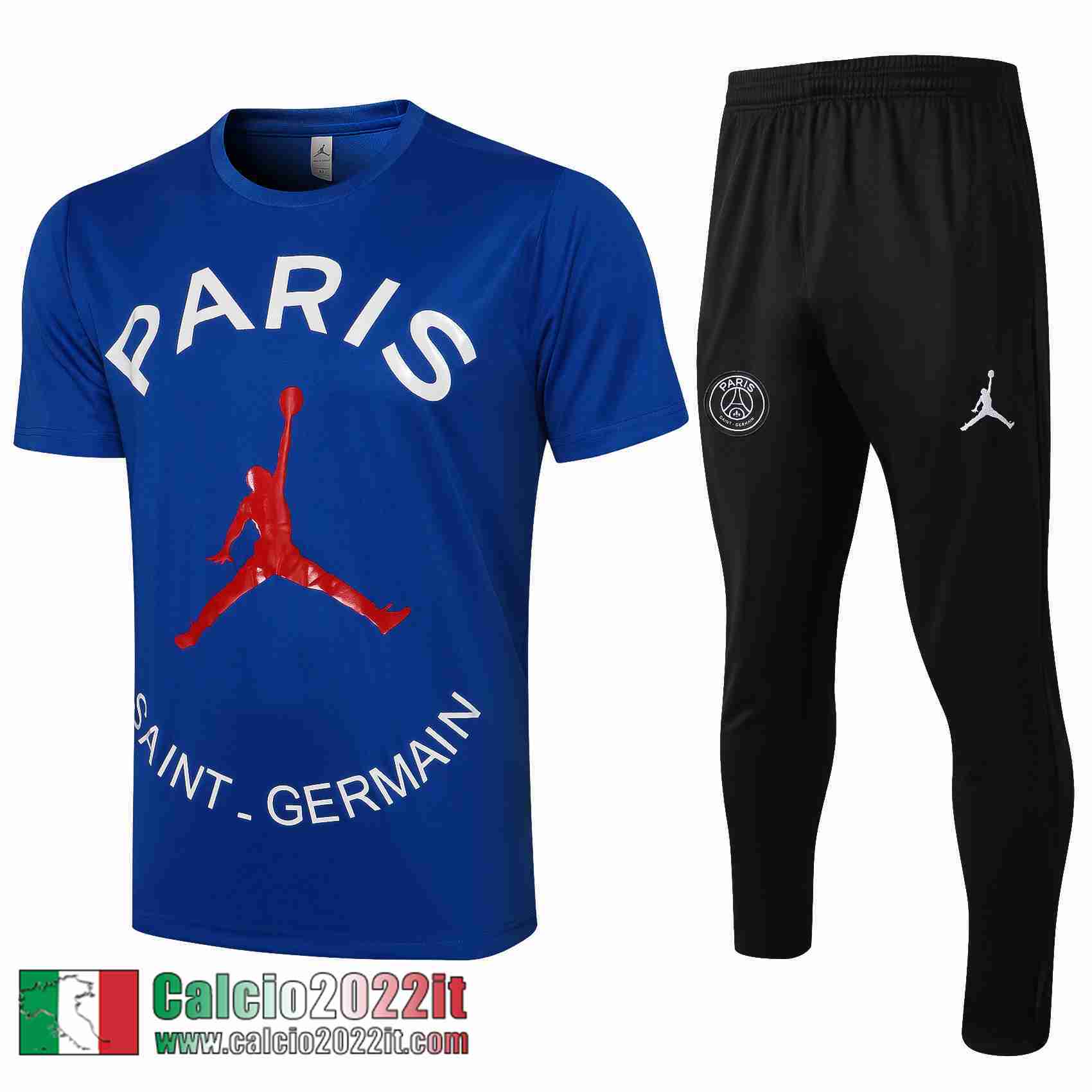 Paris Saint Germain Psg Maglia T-shirt Air Jordan Azzurra Pl31 2021 2022