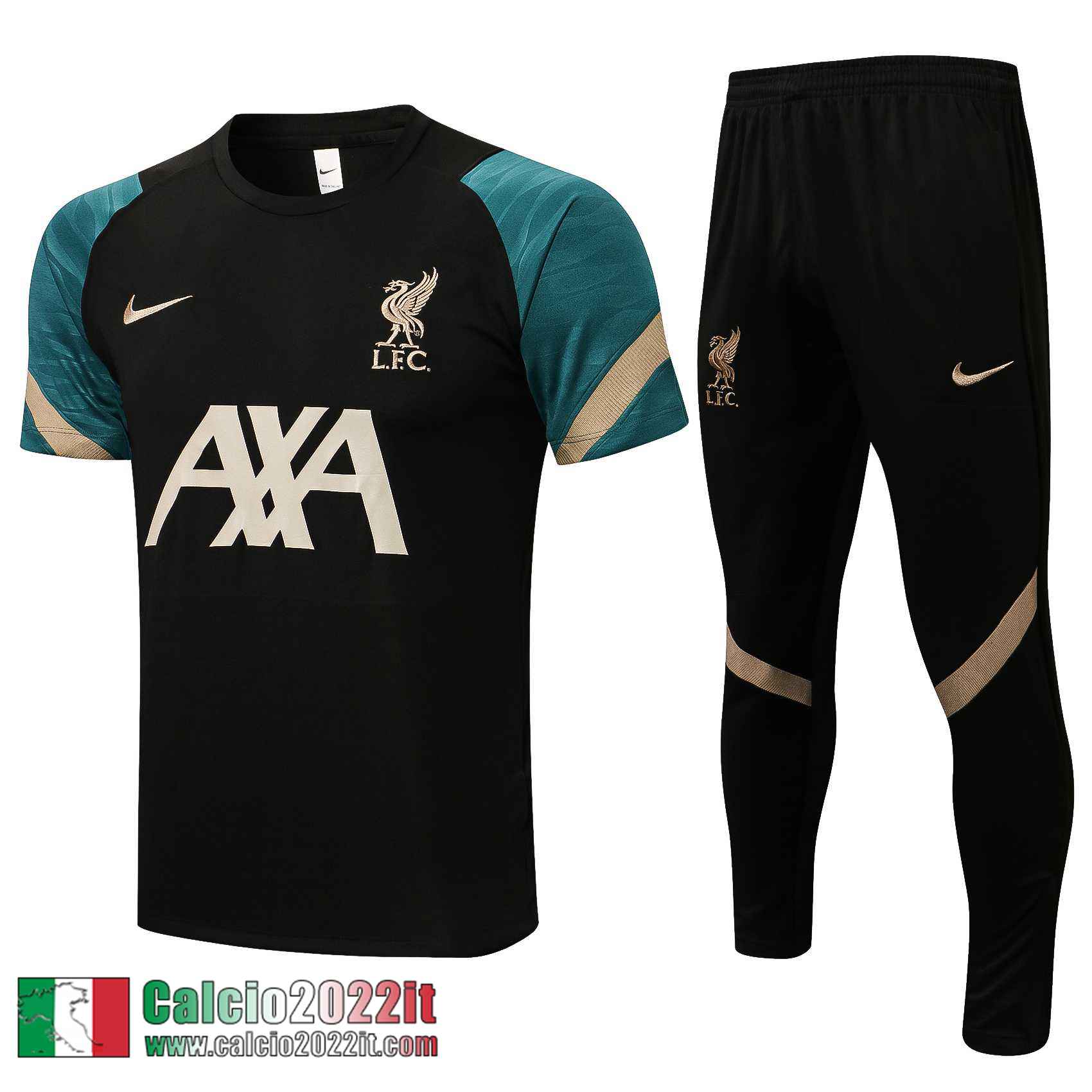 Liverpool T-shirt Uomo Nero PL105 2021 2022