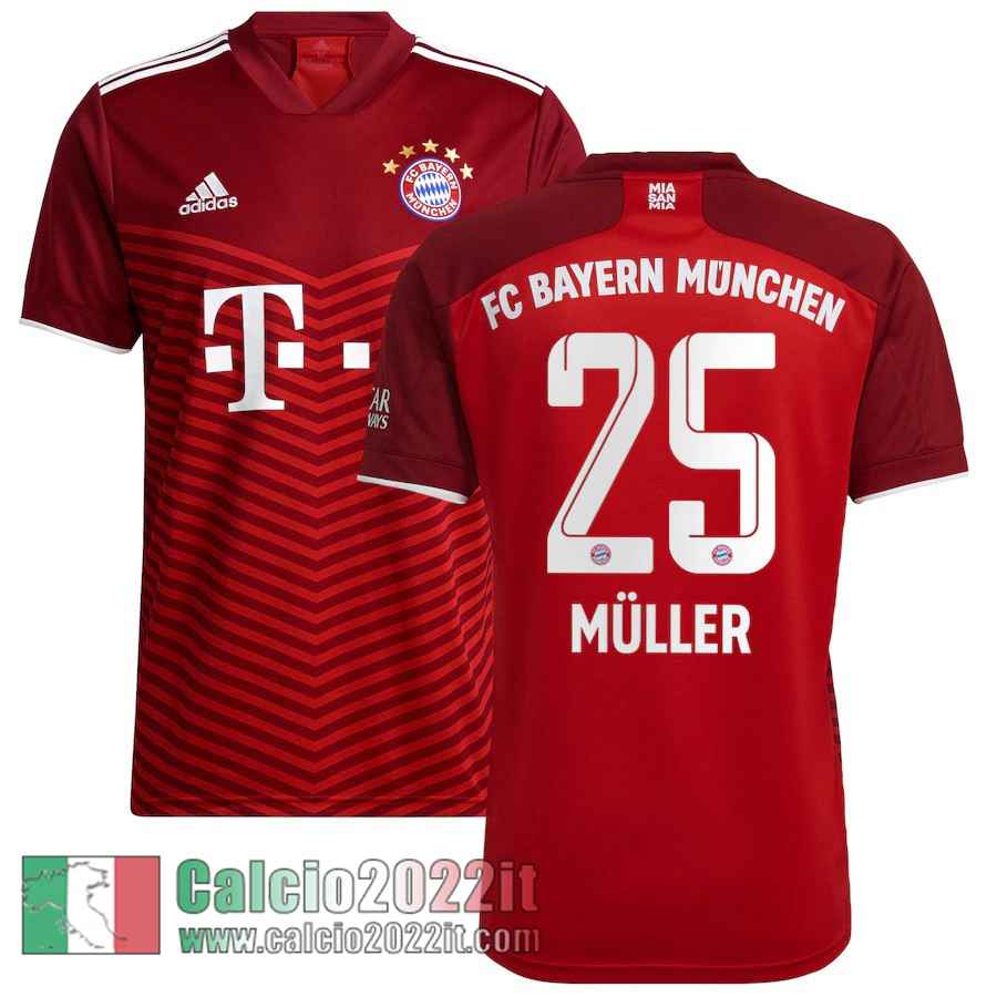 Prima Bayern Monaco Maglia Calcio Uomo # Thomas Müller 25 2021 2022