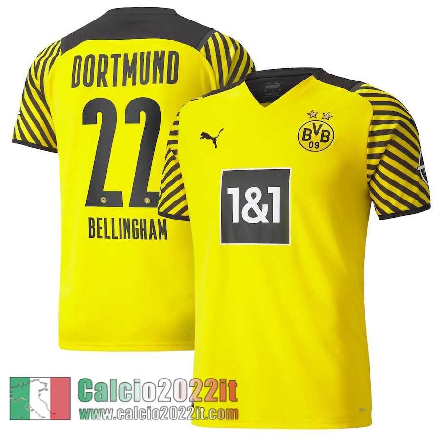 Prima Borussia Dortmund Maglia Calcio Uomo # Bellingham 22 2021 2022