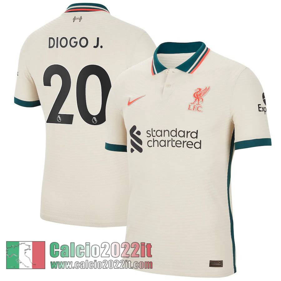 Seconda Liverpool Maglia Calcio Uomo # Diogo J. 20 2021 2022