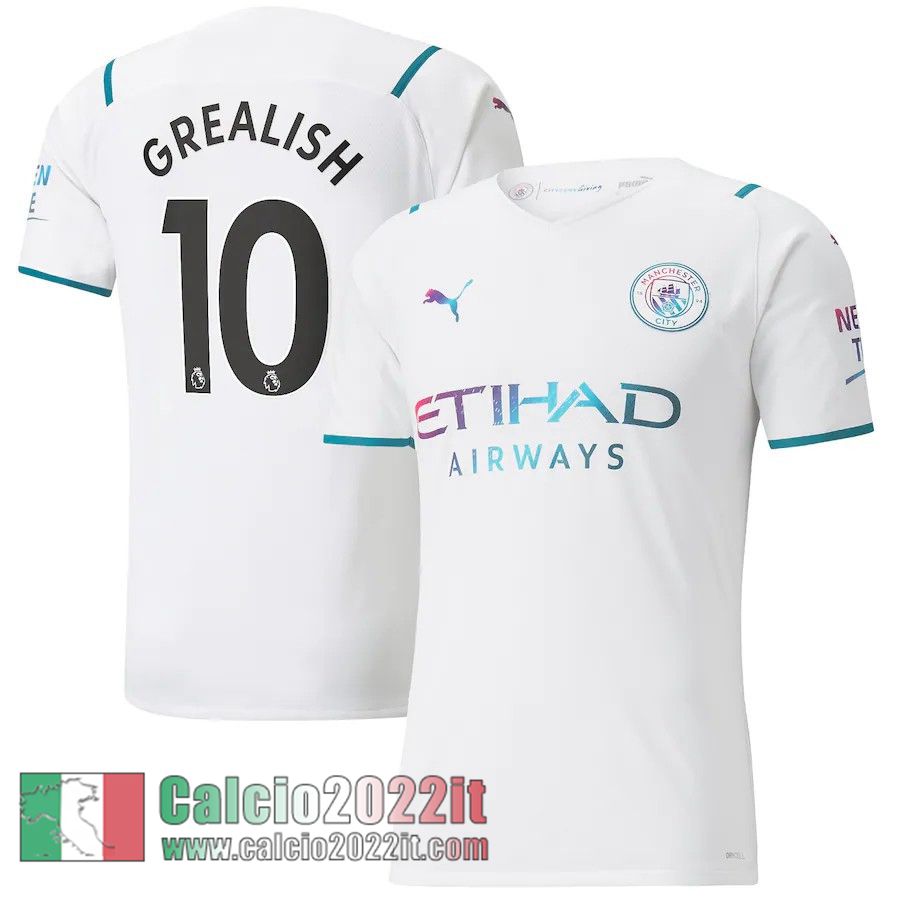 Seconda Manchester City Maglia Calcio Uomo # Grealish 10 2021 2022