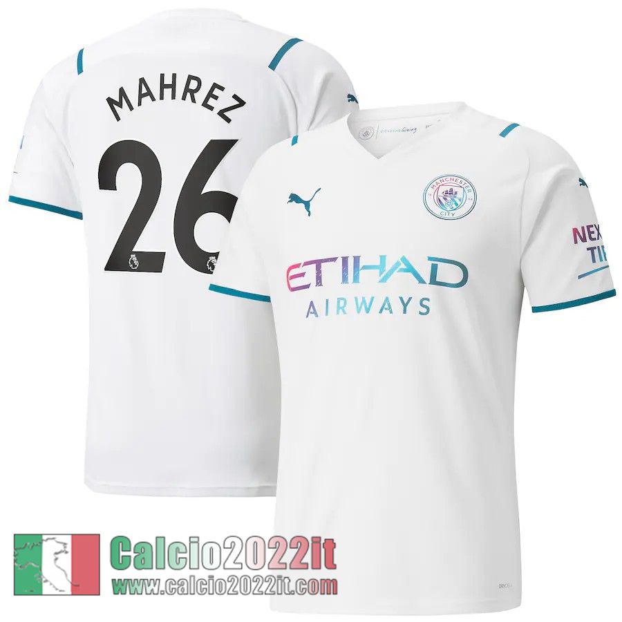 Seconda Manchester City Maglia Calcio Uomo # Mahrez 26 2021 2022