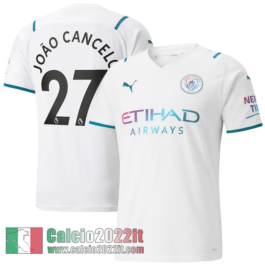 Seconda Manchester City Maglia Calcio Uomo # João Cancelo 27 2021 2022