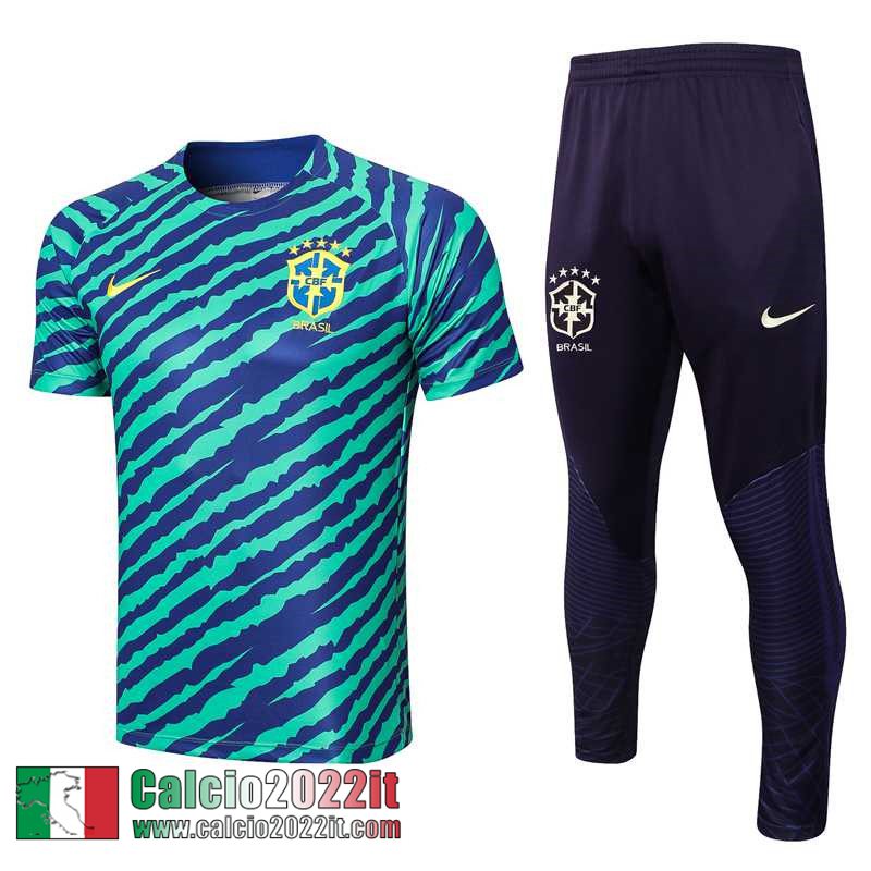 Tute Calcio T Shirt Brasile verde Uomo 2022 2023 TG540