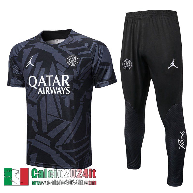 PSG Tute Calcio T Shirt grigio scuro Uomo 22 23 TG597