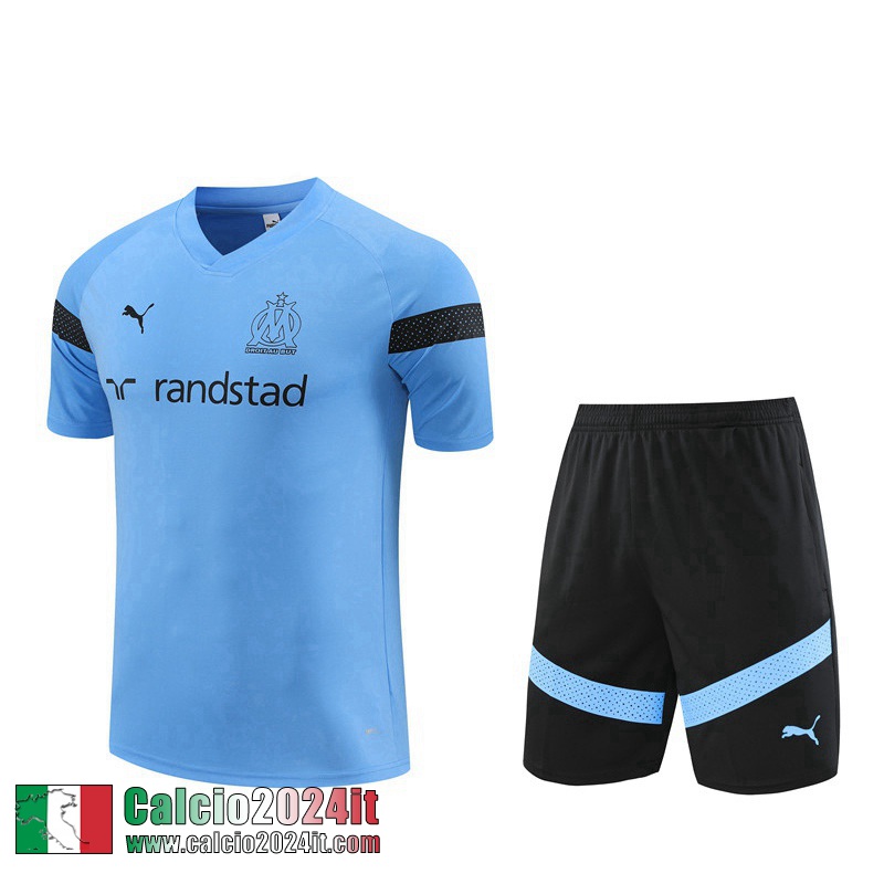 Tute Calcio T Shirt Marseille blu Uomo 2022 2023 TG659