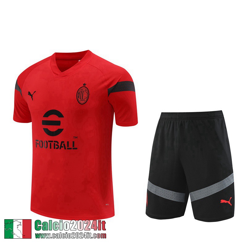 Tute Calcio T Shirt AC Milan rosso Uomo 2022 2023 TG667
