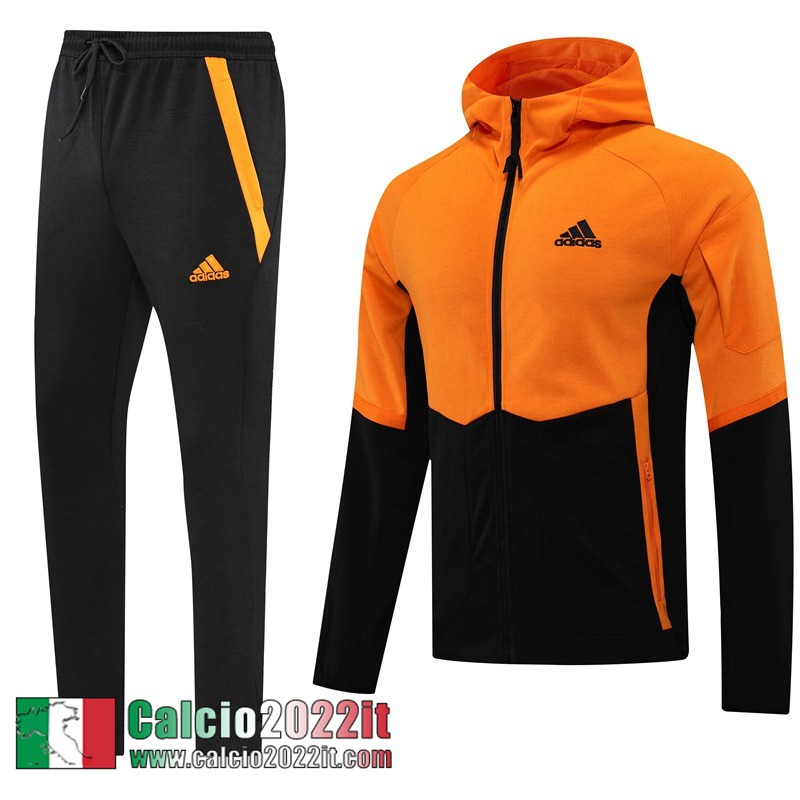 Sport Full Zip Hoodie - Giacca nero arancio Uomo 2022 2023 JK328