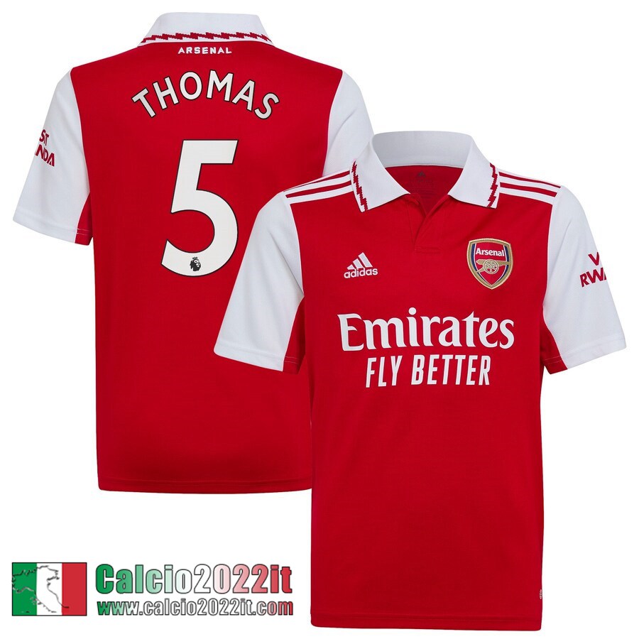Arsenal Maglia Calcio Prima Uomo 2022 2023 Thomas 5