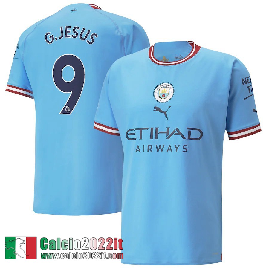 Manchester City Maglia Calcio Prima Uomo 2022 2023 G.Jesus 9