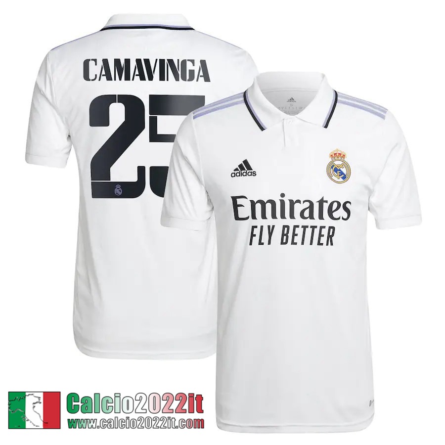 Real Madrid Maglia Calcio Prima Uomo 2022 2023 Camavinga 25