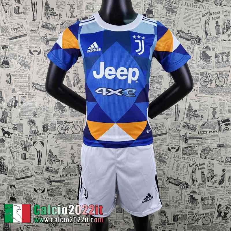 Juventus Maglia Calcio Blu Bambini 2022 2023 AK27