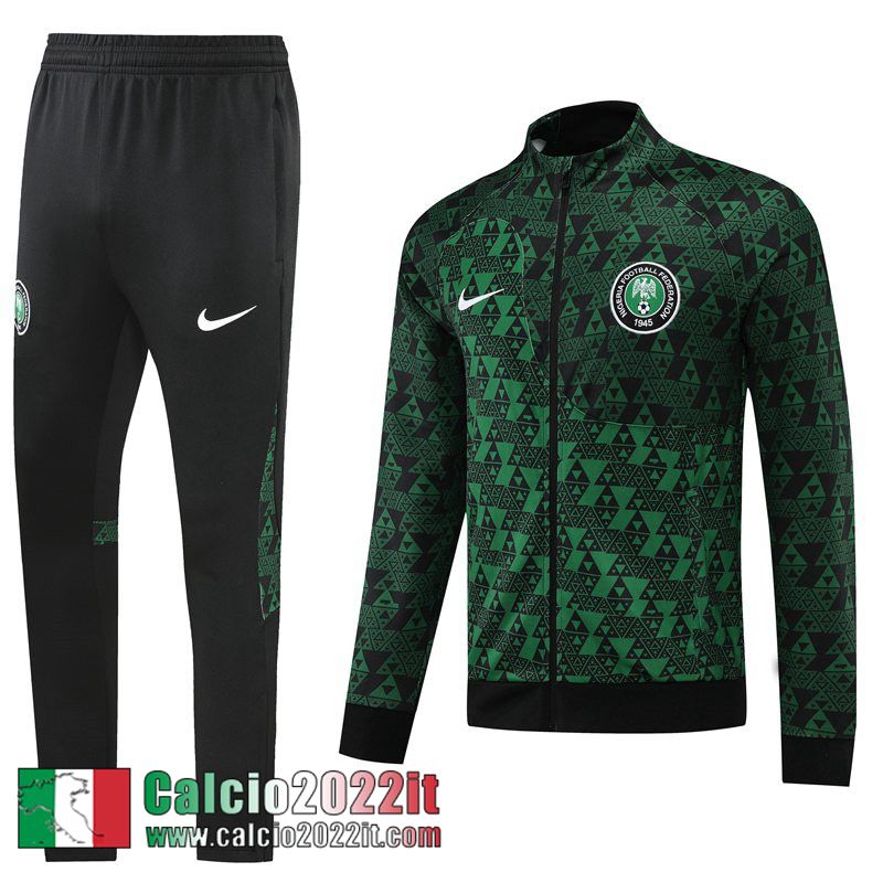 Nigeria Full Zip Giacca verde Uomo 2022 2023 JK469
