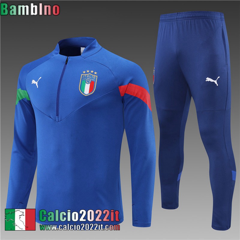 Italia Tute Calcio blu Bambini 2022 2023 TK322