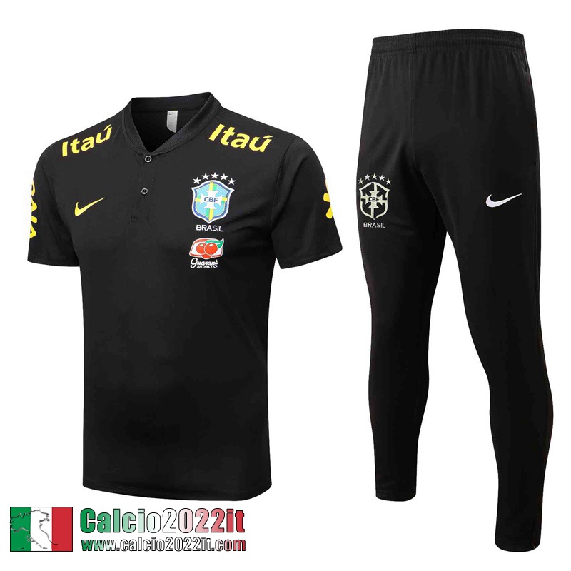 Brasile Polo Shirts Nero Uomo 2022 2023 PL608