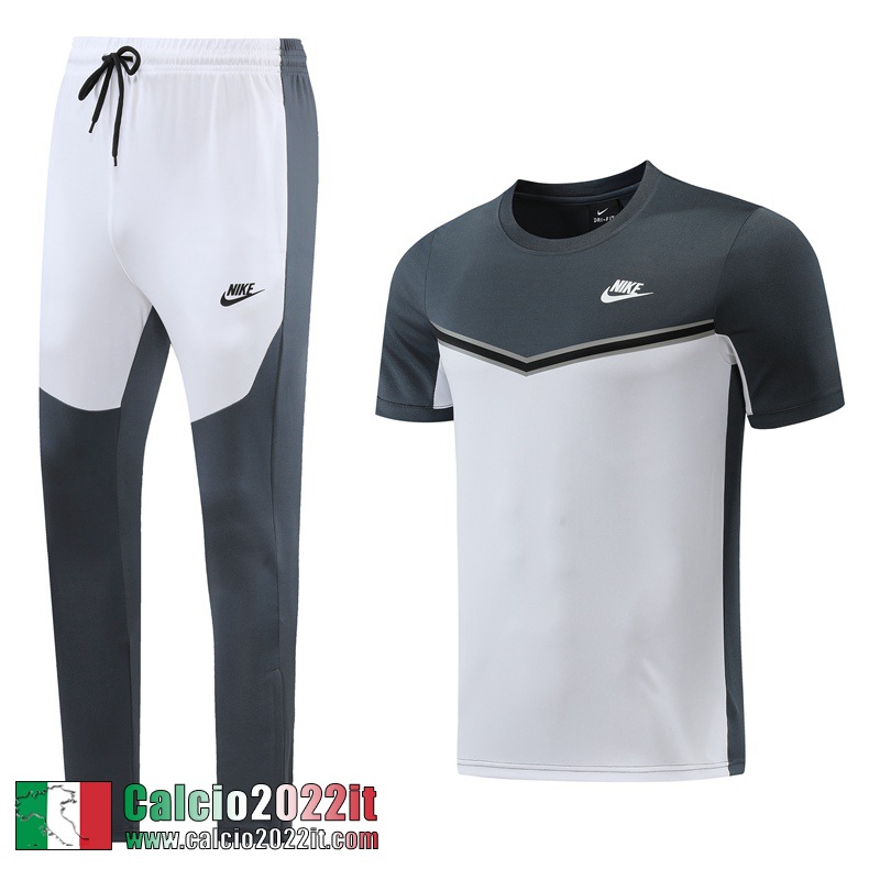 Sport Tute Calcio T Shirt bianco grigio scuro Uomo 2022 2023 TG481