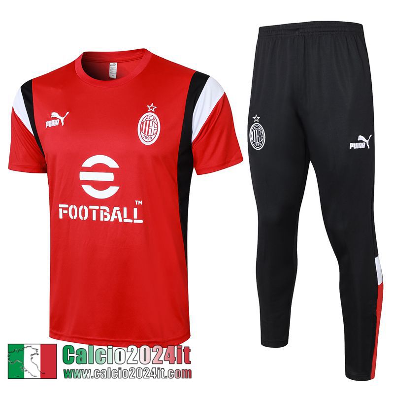 AC Milan Tute Calcio T Shirt rosso Uomo 2023 2024 A125
