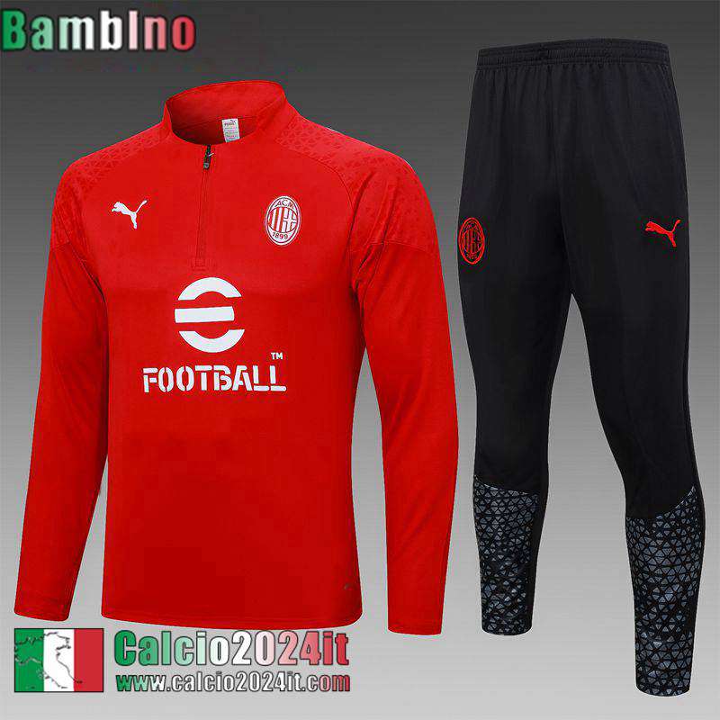 AC Milan Tute Calcio rosso Bambino 2023 2024 C35