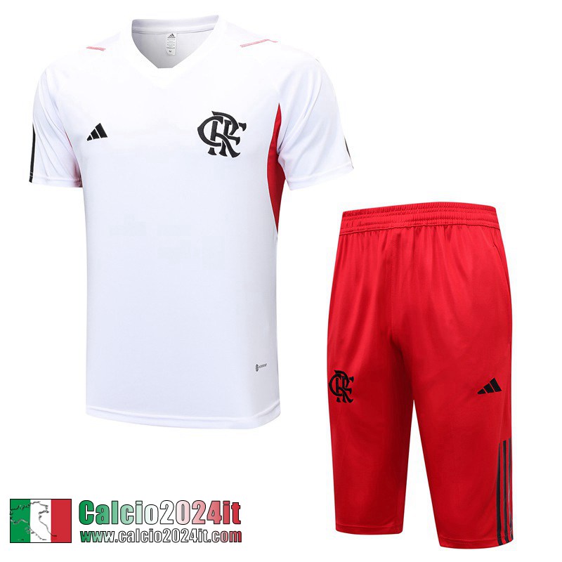 Flamengo Tute Calcio T Shirt Bianco Uomo 2023 2024 TG756