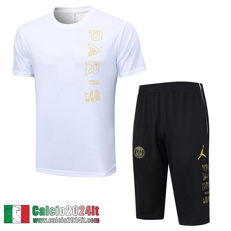 PSG Tute Calcio T Shirt Bianco Uomo 2023 2024 TG769