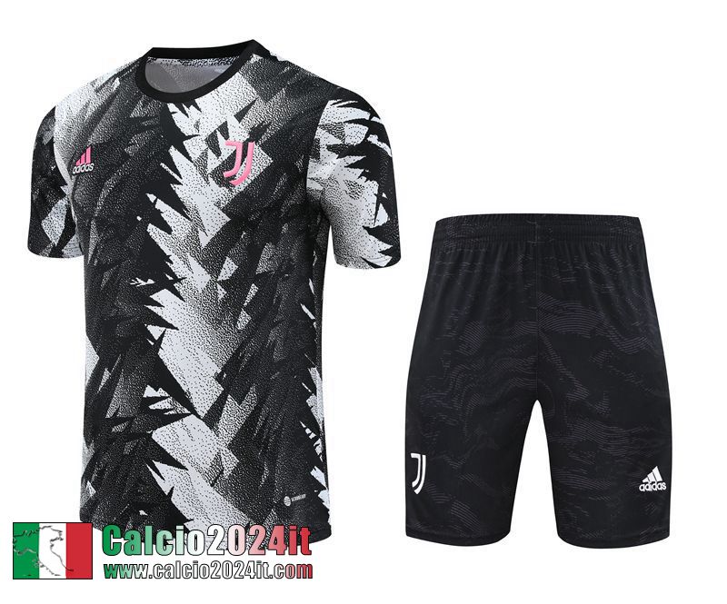 Juventus Tute Calcio T Shirt nero bianco Uomo 2023 2024 TG784