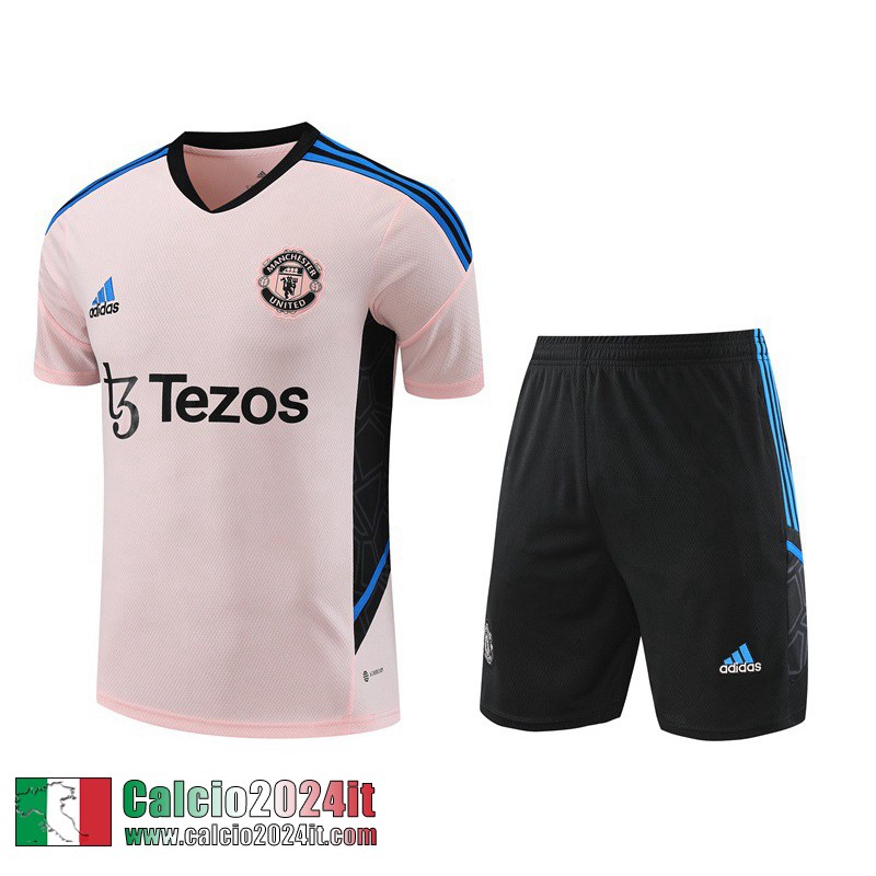 Manchester United Tute Calcio T Shirt rosa Uomo 2023 2024 TG788