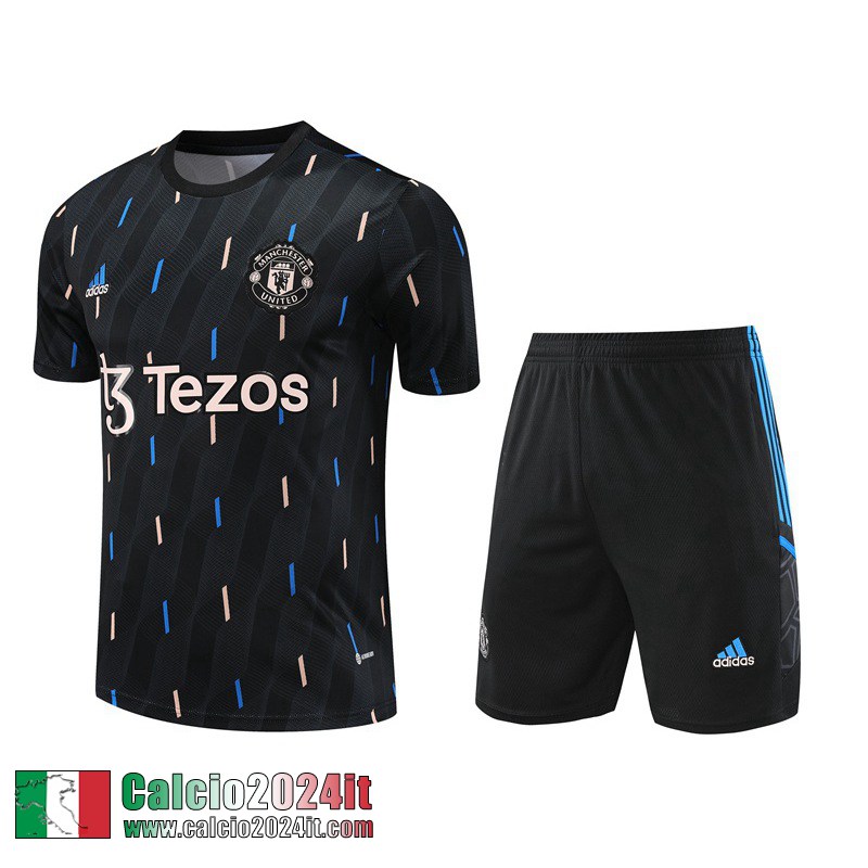 Manchester United Tute Calcio T Shirt nero Uomo 2023 2024 TG790