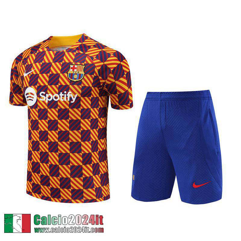 Barcellona Tute Calcio T Shirt arancia Uomo 2023 2024 TG801