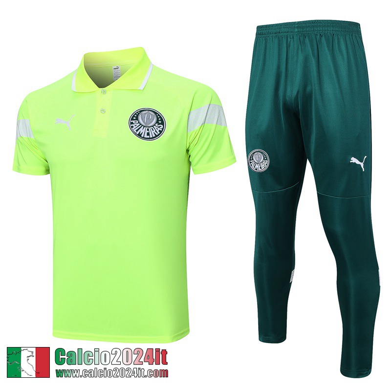 Palmeiras Polo Shirts verde fluorescente Uomo 2023 2024 PL671