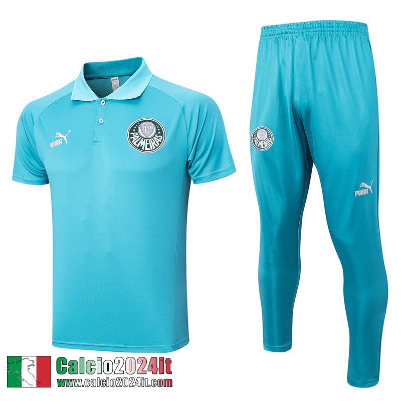 Palmeiras Polo Shirts cielo blu Uomo 2023 2024 PL673