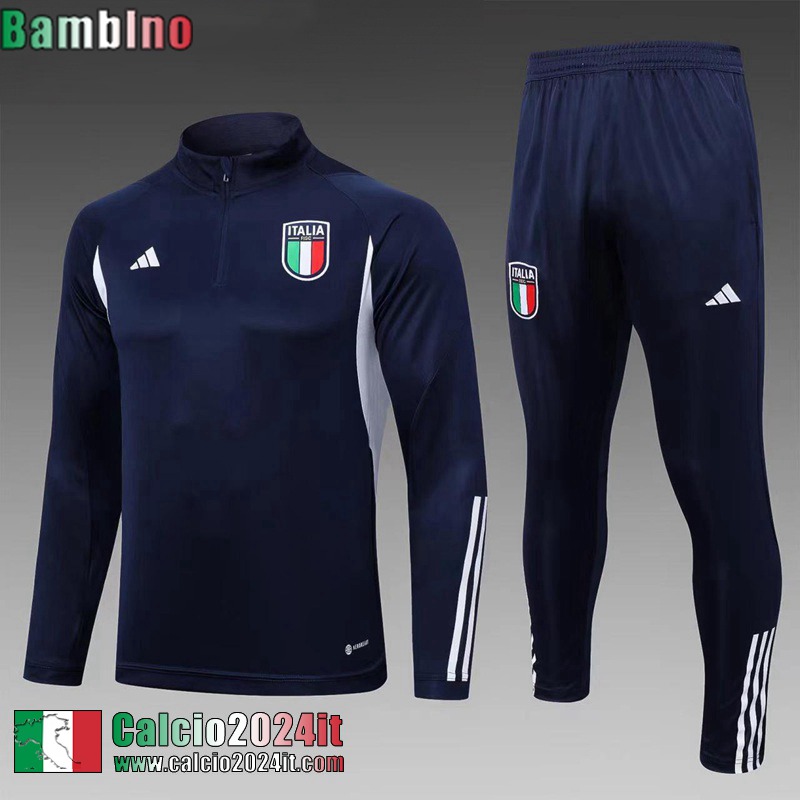 Italia Tute Calcio blu navy Bambini 2023 2024 TK625