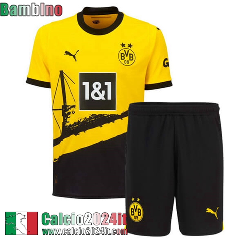 Borussia Dortmund Maglia Calcio Prima Bambini 2023 2024