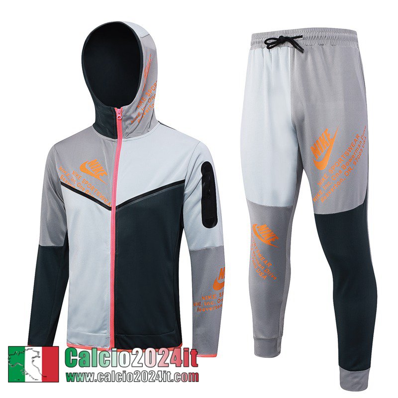 Sport Full-Zip Giacca Cappuccio grigio scuro Uomo 2023 2024 JK780