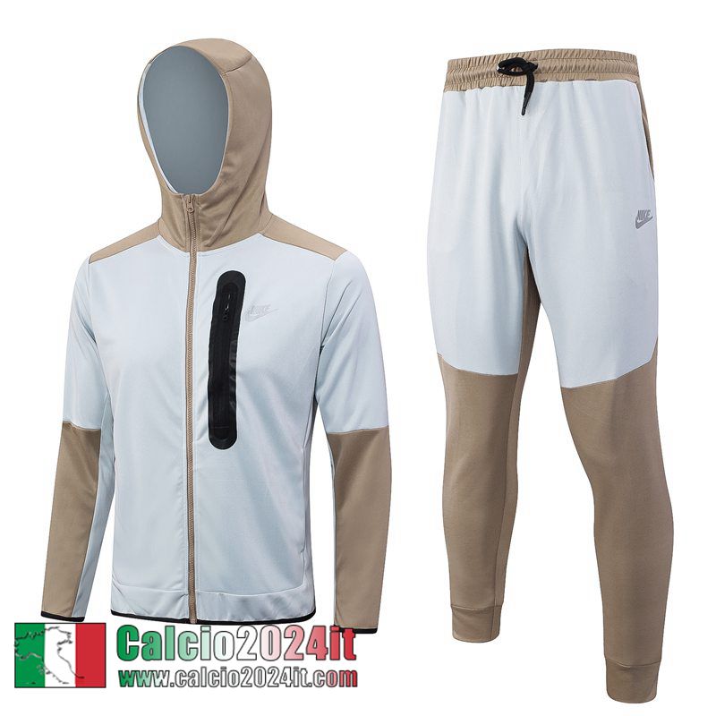 Sport Full-Zip Giacca Cappuccio Bianco Uomo 2023 2024 JK777