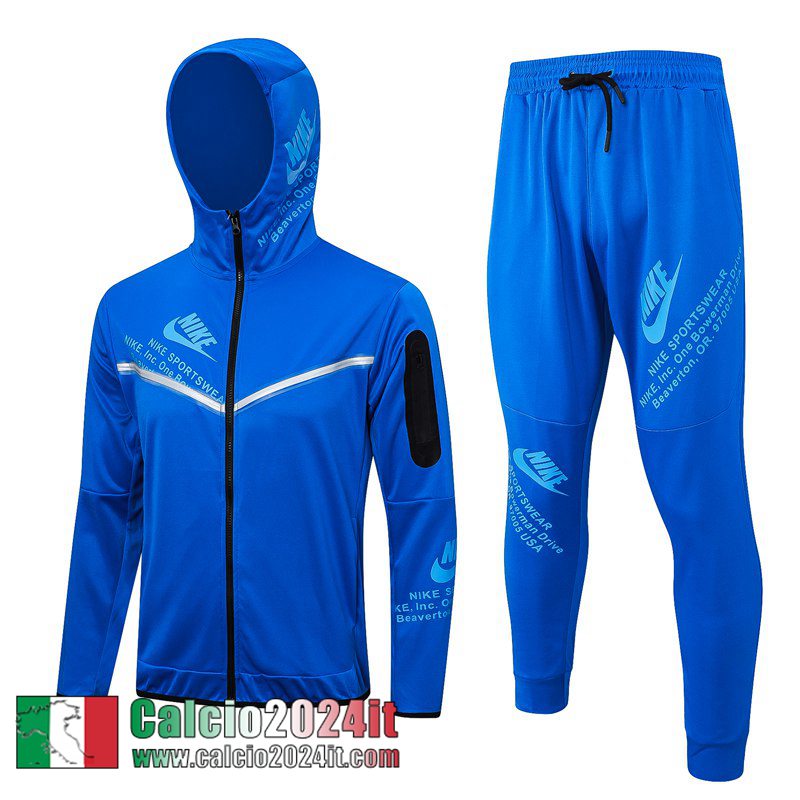 Sport Full-Zip Giacca Cappuccio blu Uomo 2023 2024 JK778