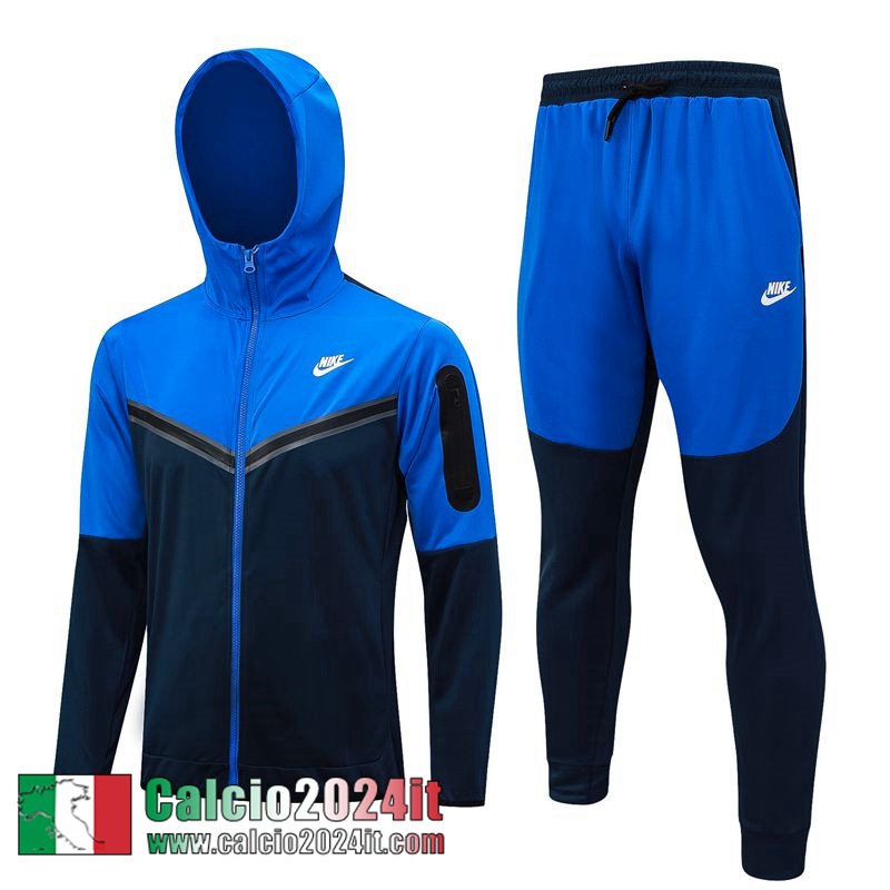 Sport Full-Zip Giacca Cappuccio blu Uomo 2023 2024 JK803