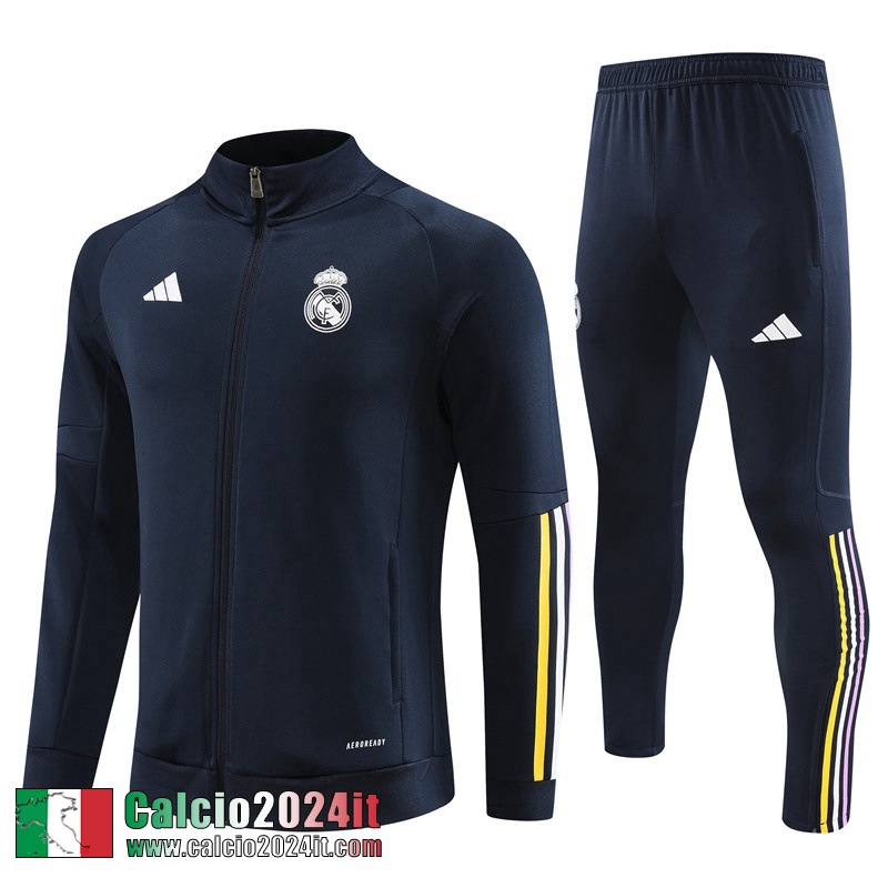Real Madrid Full-Zip blu navy Uomo 23 24 B35
