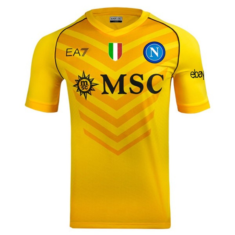 Nap0li Maglia Calcio Portiere giallo Uomo 2023 2024